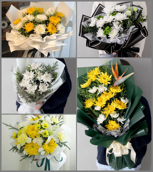 山东菏泽牡丹区王浩屯镇观音王村白事花束代送